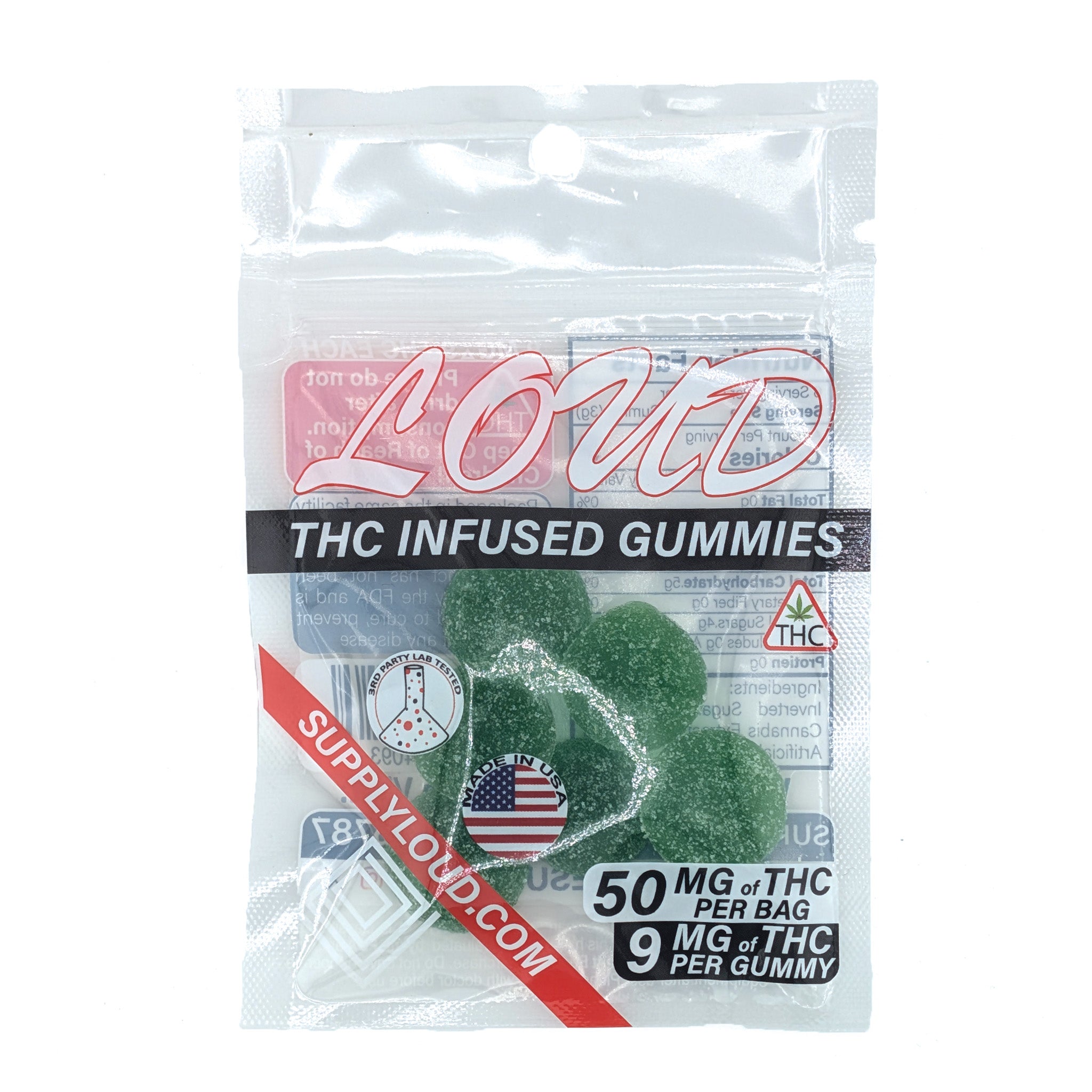 Hybrid THC Infused Gummy Bites- 10mg Each, 50mg Bag