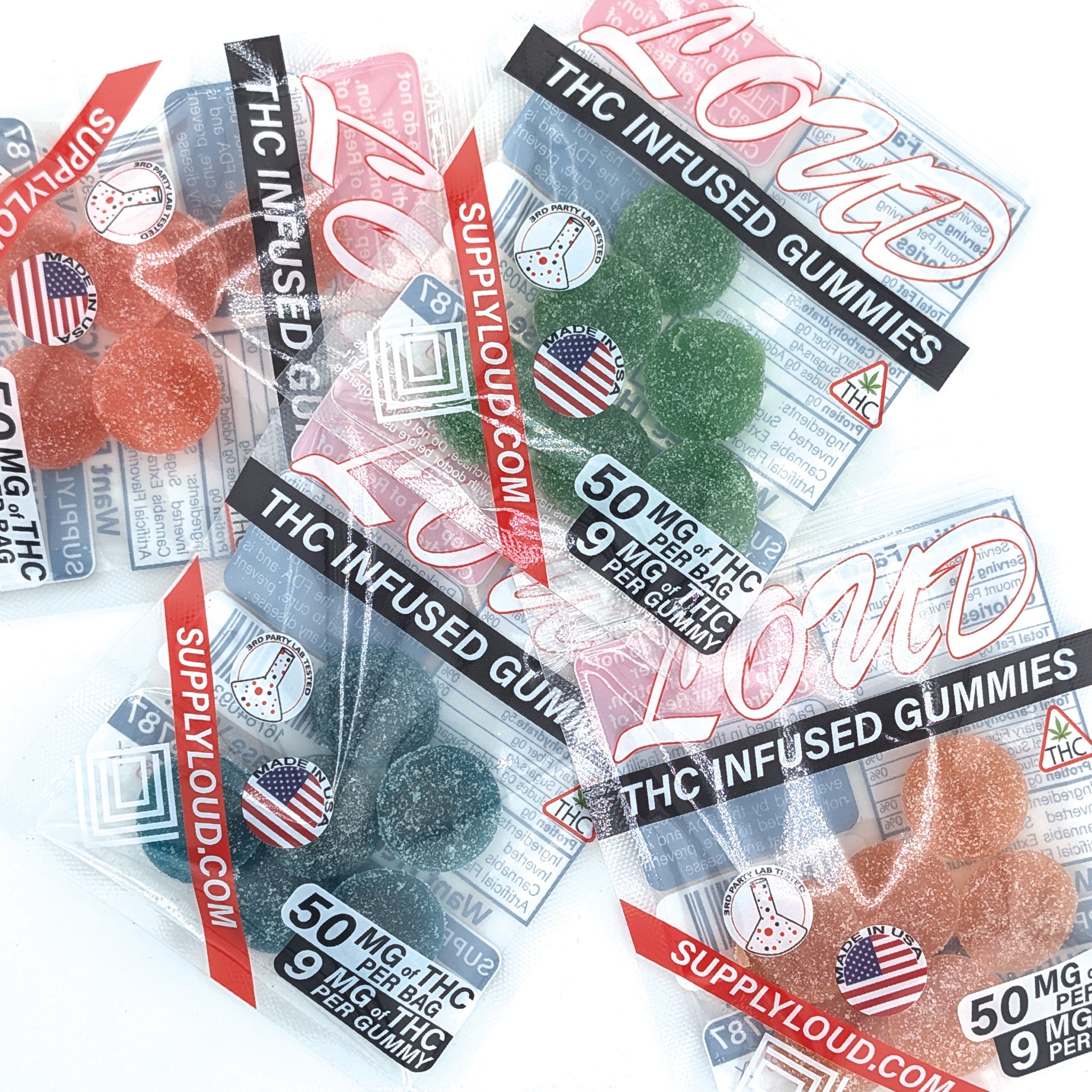 Hybrid THC Infused Gummy Bites- 10mg Each, 50mg Bag