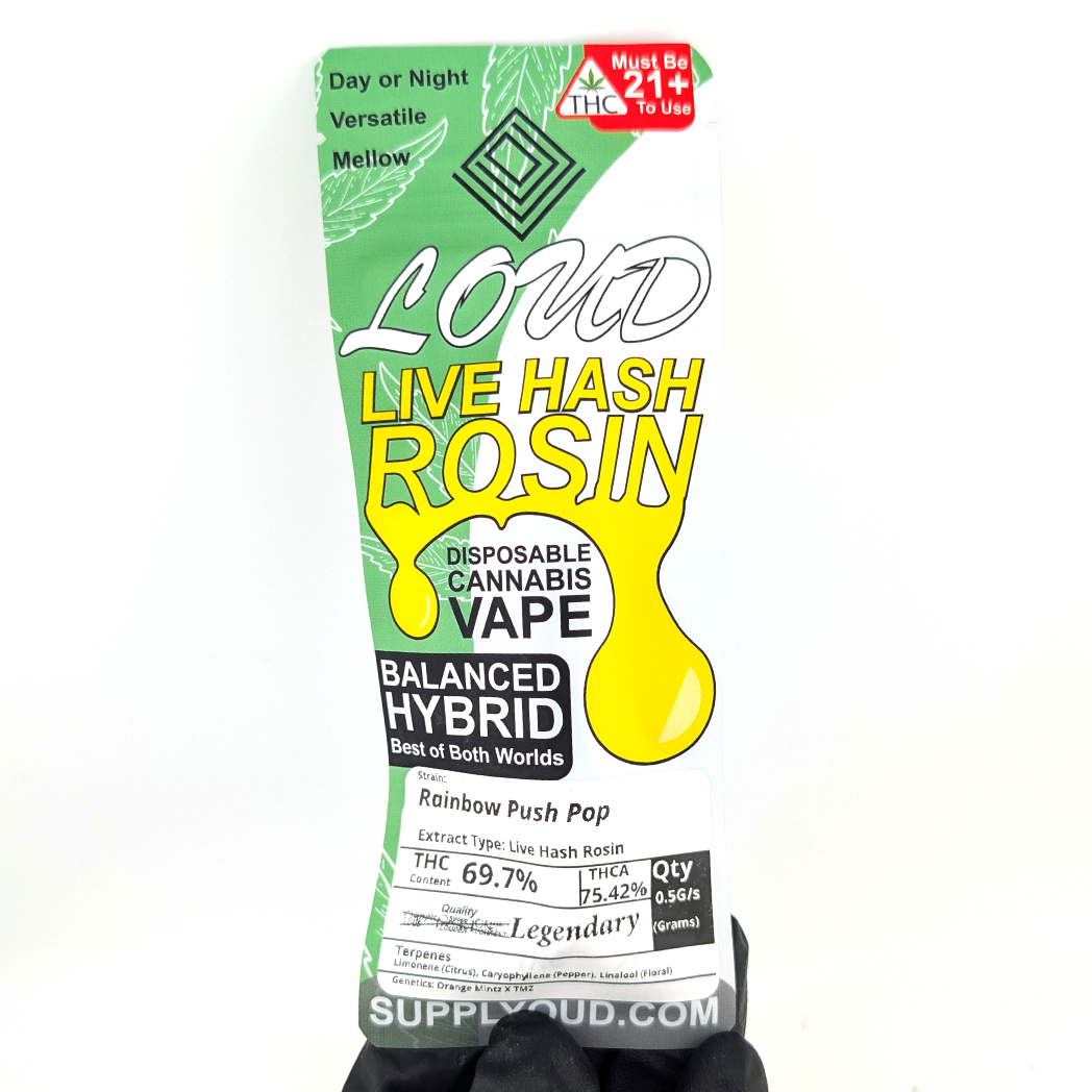 Rainbow Push Pop - Live Hash Rosin Disposable Vape