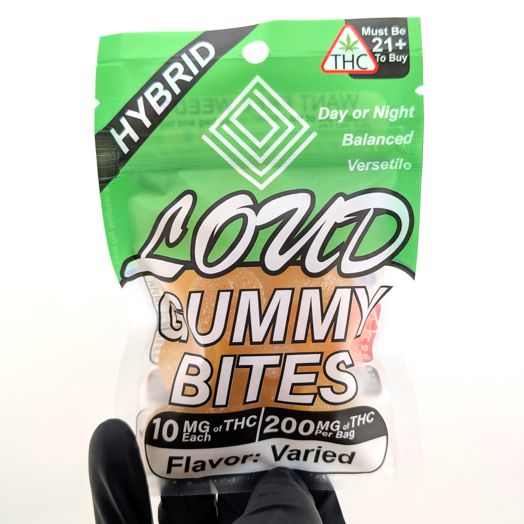 Hybrid THC Infused Gummy Bites- 10mg Each, 200mg Bag