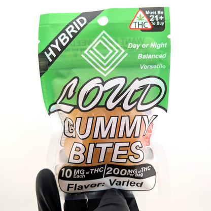 Hybrid THC Infused Gummy Bites- 10mg Each, 200mg Bag