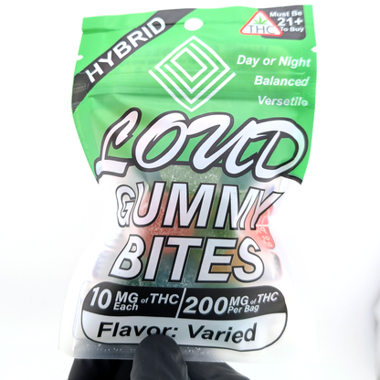 Hybrid THC Infused Gummy Bites- 10mg Each, 200mg Bag