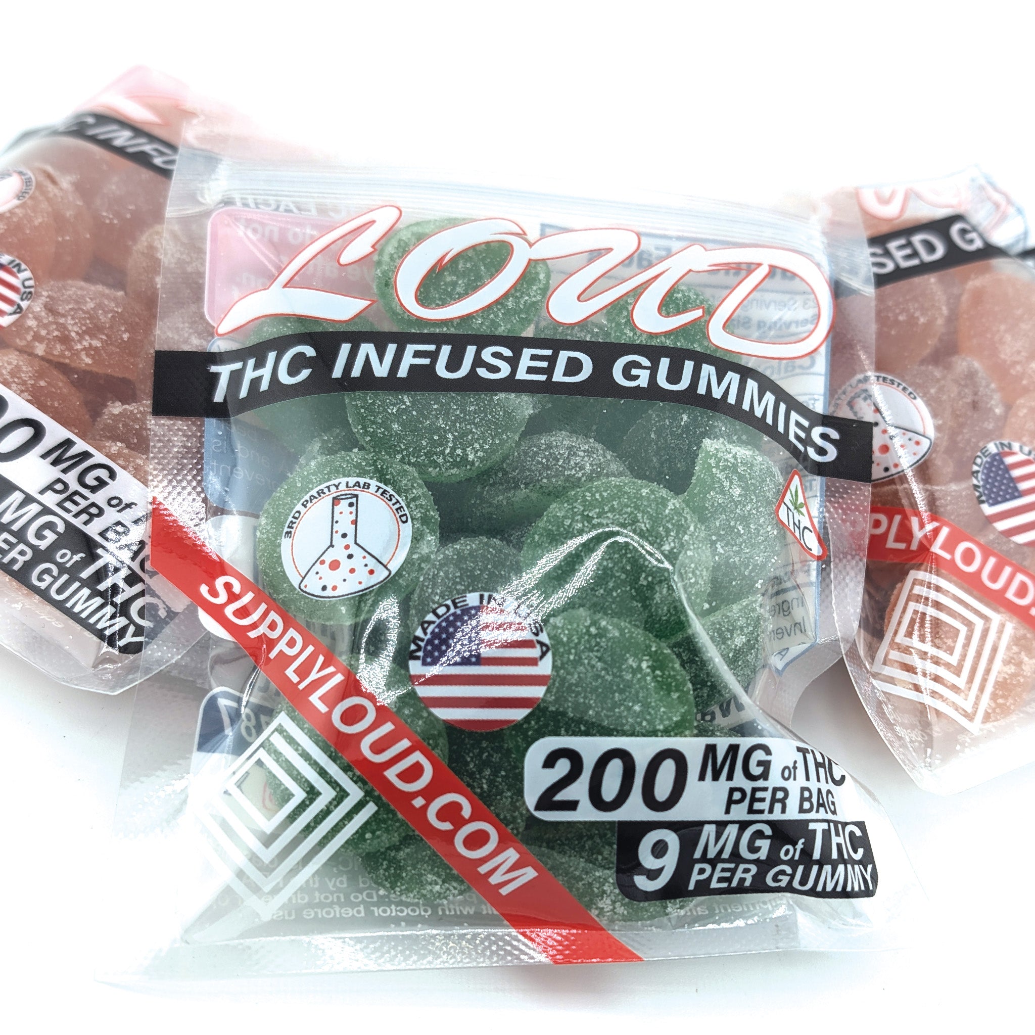 THC Infused Gummy Bites- 9mg Each, 200mg Bag