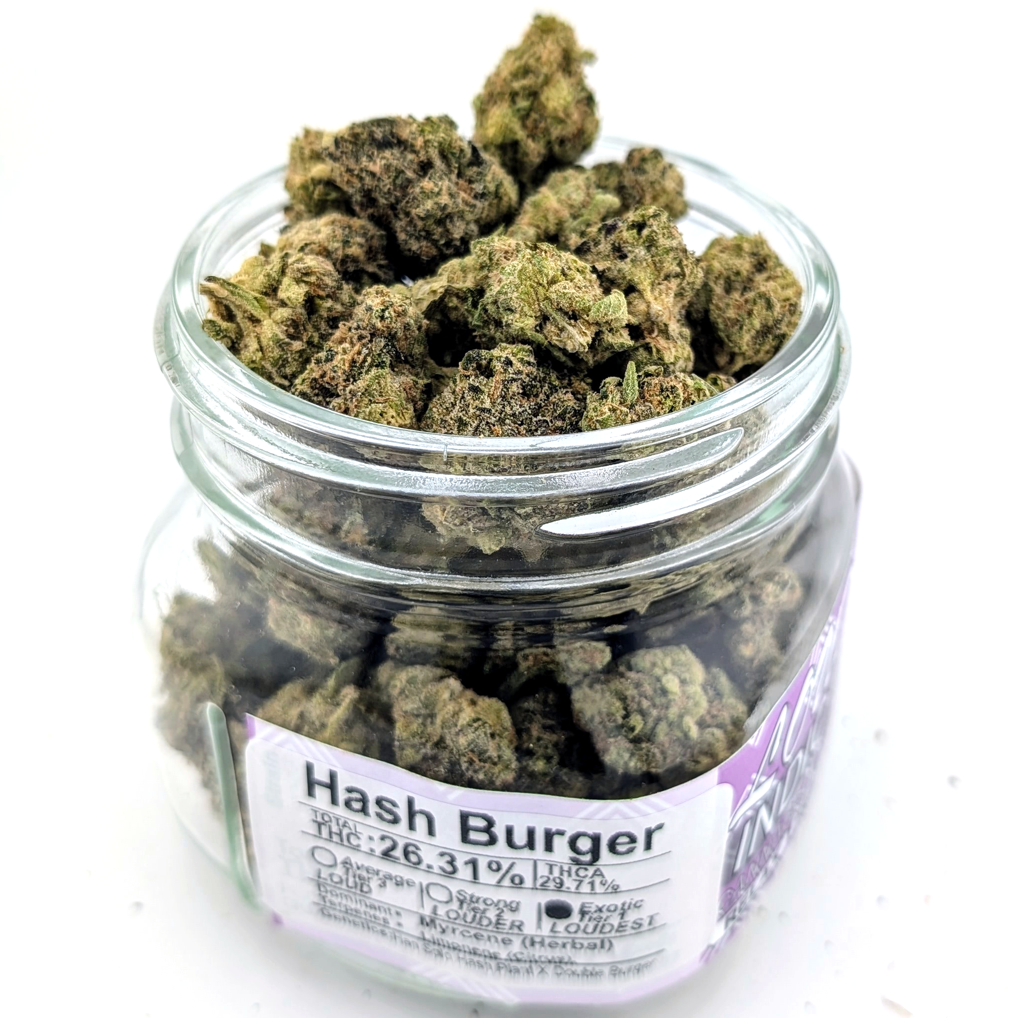 Hash Burger- 26.31%-  Exotic Flower