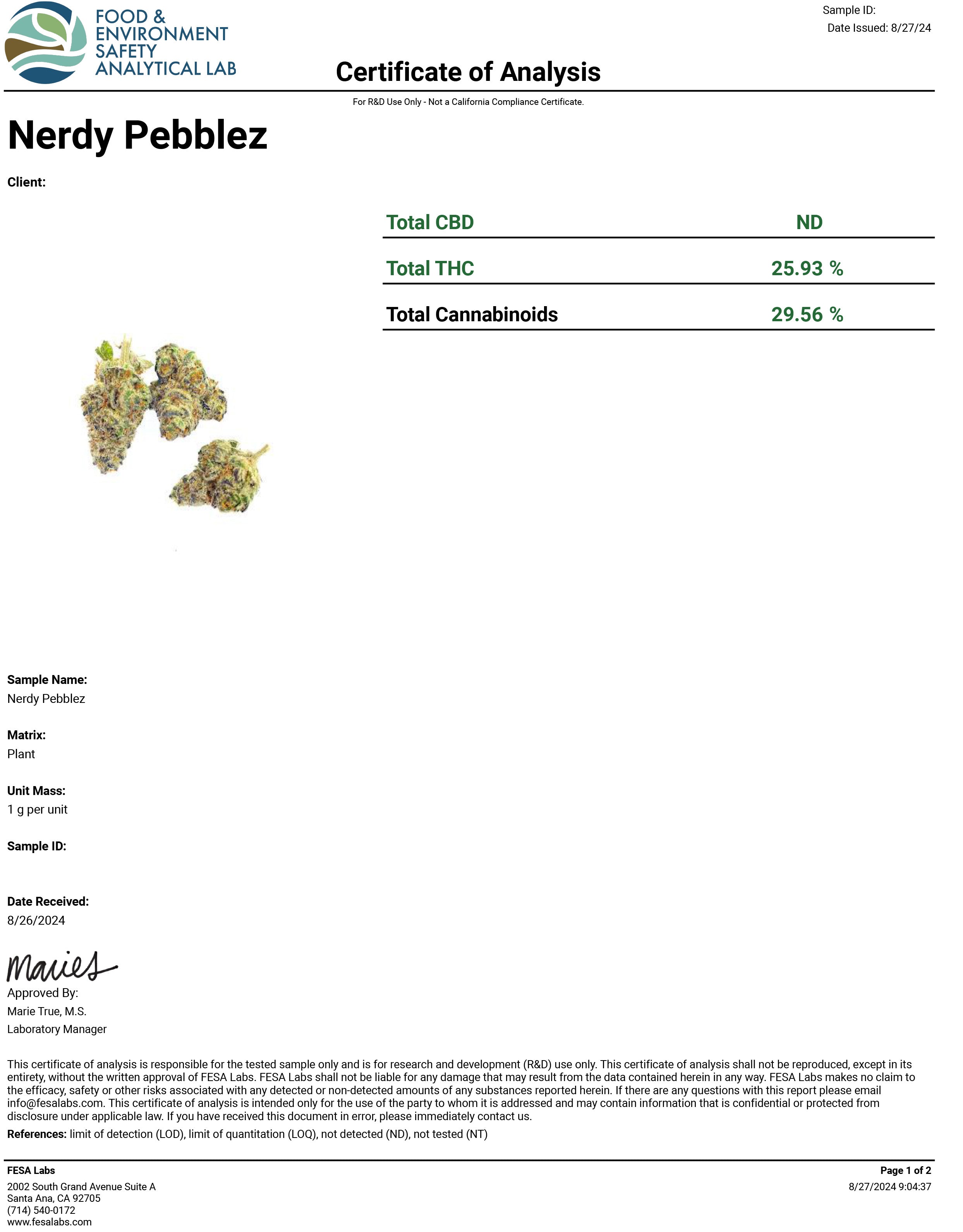 Nerdy Pebblez- 25.9%- Exotic Flower