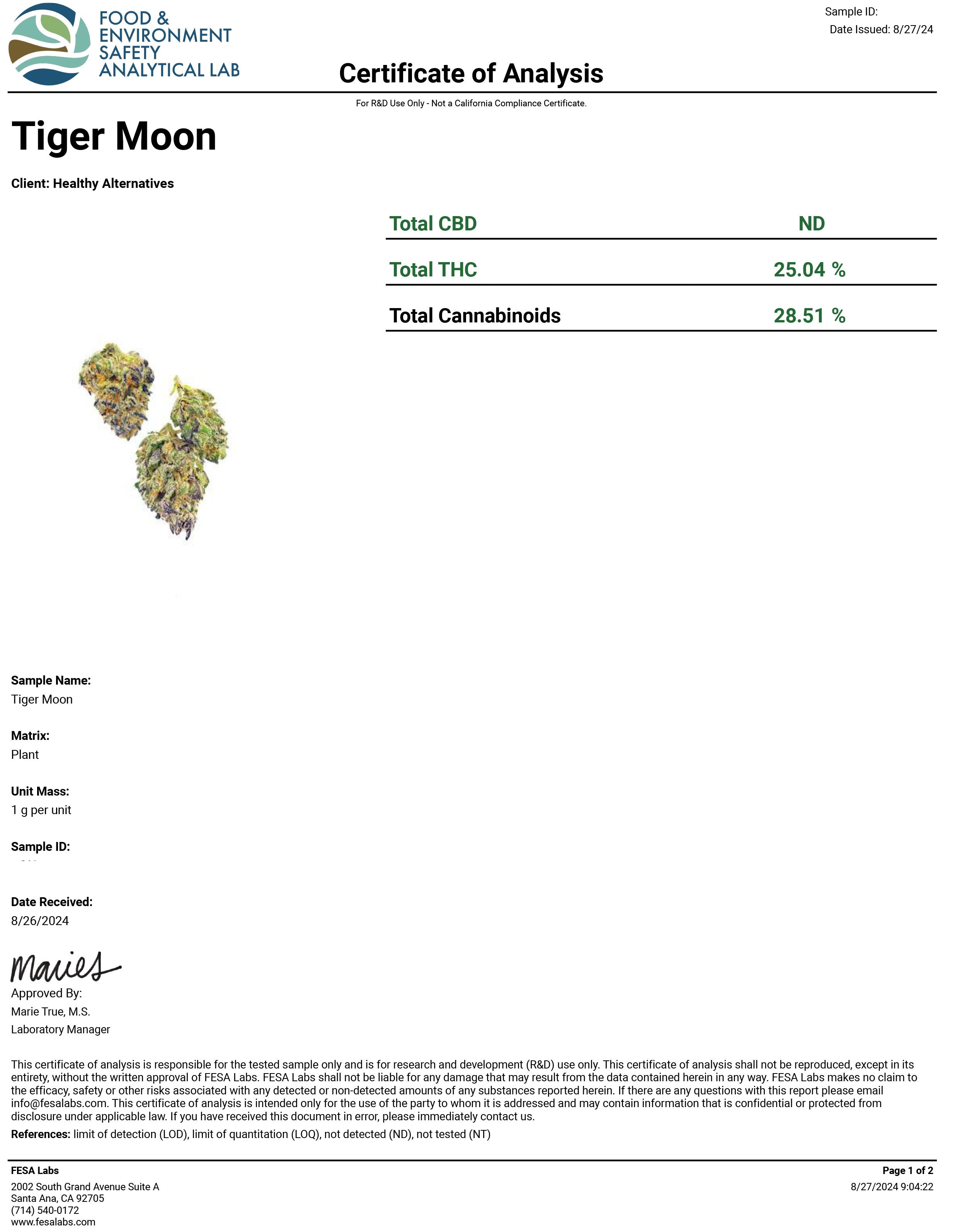 Tiger Moon- 26.3%- Exotic Flower