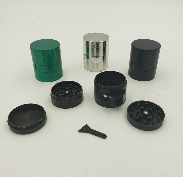 50 mm 4 part grinder with spout