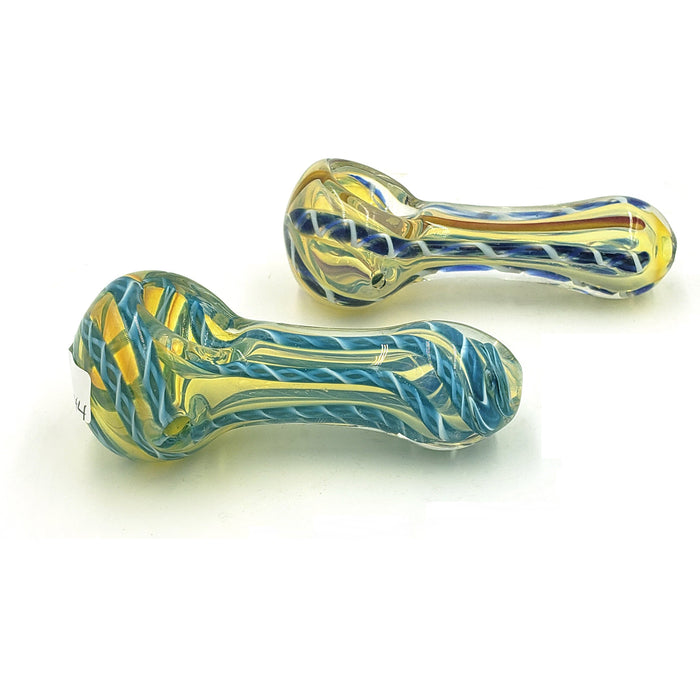 Small glass pipe with stripes