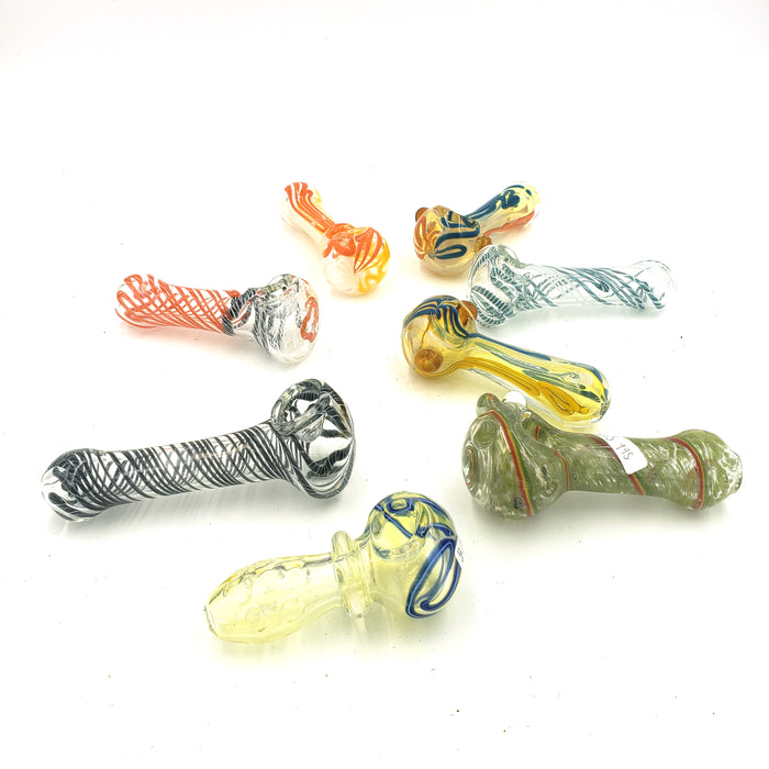 Large Glass Hand Pipe 4"-5"